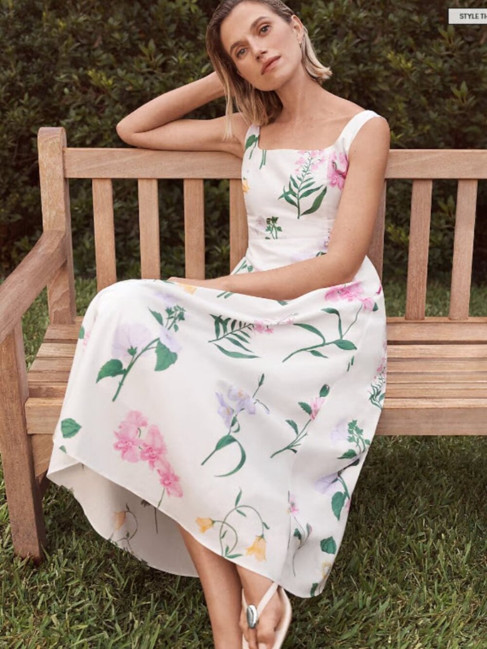 Petite Floral Flare Midi Dress Fits 0, 2 & 4